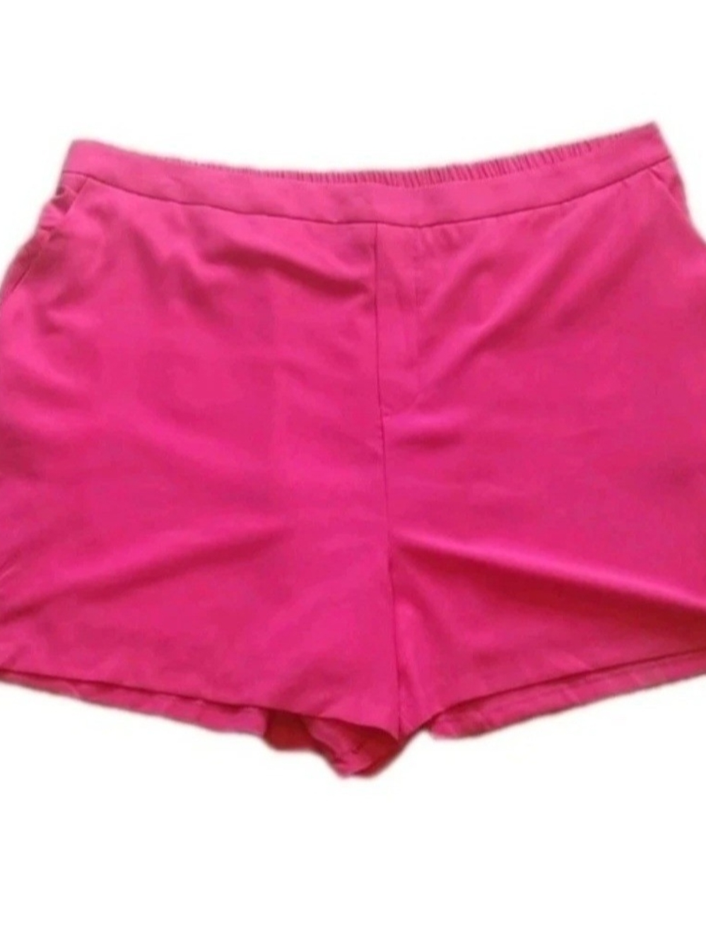 Skies Are Blue Women's Fuschia Pink Pull On Half Elastic Waist Shorts Size 3X